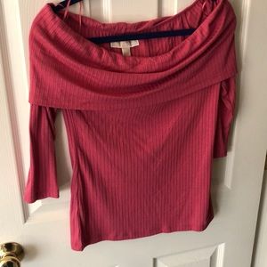 Michael Kors off the shoulder pink top